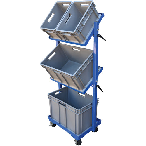 Multi-Tier Cart 3 Shelf 3 Basket 300 lb - Exact Tooling