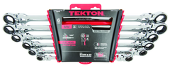 6-Pc. XL Flex-Head Ratcheting Box End Wrench Set (8-19mm) - Exact Tooling