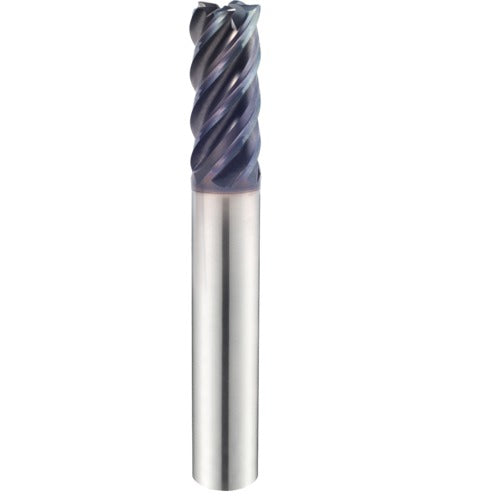 5/8″ × 5/8″ × 2 1/2″ × 5″ 5 Flute Square End Carbide End Mill-Plain Shank - Y-Coating