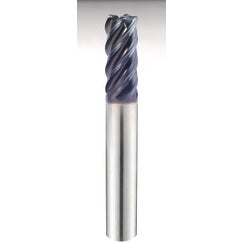 1″ × 1″ × 2 5/8″ × 5″ 5 Flute 0.0300″ C/R Carbide End Mill-Plain Shank - Y-Coating - Exact Tooling