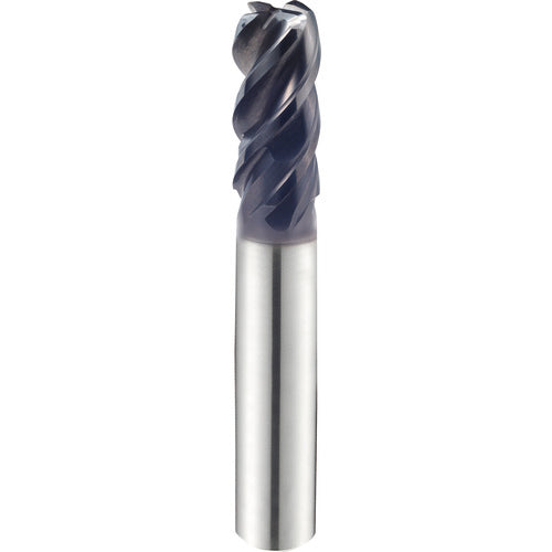 3/8″ × 3/8″ × 7/8″ × 2 1/2″ 4 Flute 0.0900'' C/R Carbide End Mill-Plain Shank - Y-Coating - Exact Tooling