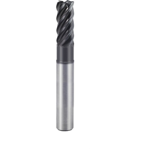 3/8″ × 3/8″ × 1/2″ × 4″ 5 Flute Square End Carbide End Mill-Plain Shank - Y-Coating
