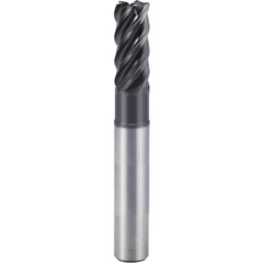 1/2″ × 1/2″ × 5/8″ × 6″ 5 Flute 0.0300″ C/R Carbide End Mill-Plain Shank - Y-Coating
