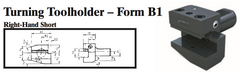VDI Turning Toolholder - Form B1 (Right-Hand Short) - Part #: CNC86 21.5032 - Exact Tooling