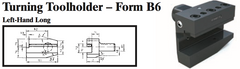 VDI Turning Toolholder - Form B6 (Left-Hand Long) - Part #: CNC86 26.5025 - Exact Tooling