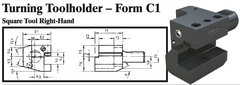 VDI Turning Toolholder - Form C1 (Square Tool Right-Hand) - Part #: CNC86 31.2016 - Exact Tooling