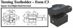 VDI Turning Toolholder - Form C3 (Square Tool Right-Hand Inverted) - Part #: CNC86 33.8040 - Exact Tooling