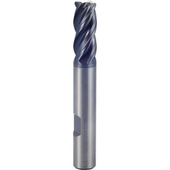 14 × 14 × 26 × 83 mm 4 Flute 2mm C/R Carbide End Mill-Flat Shank - Y-Coating