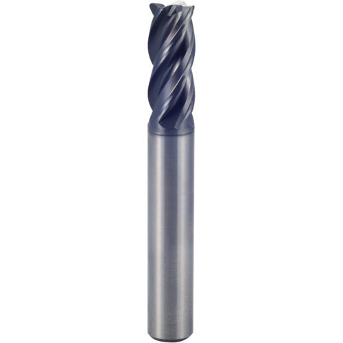 5/8″ × 5/8″ × 1 5/8″ × 4″ 4 Flute 0.1250″ C/R Carbide End Mill-Plain Shank - Y-Coating