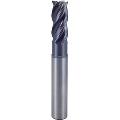 1/2″ × 1/2″ × 5/8″ × 5″ 4 Flute Square End Carbide End Mill-Plain Shank - Y-Coating