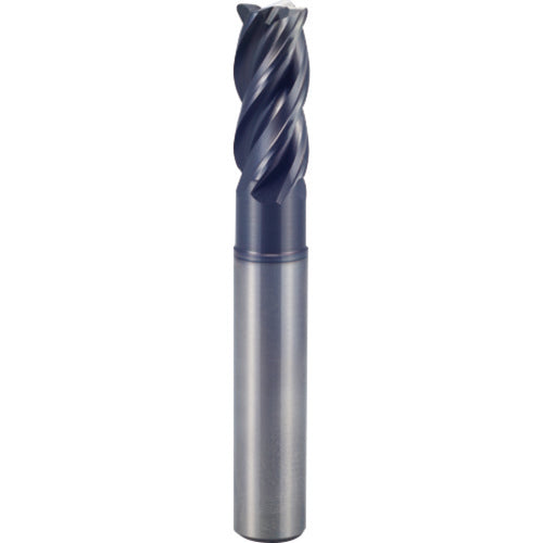 3/8″ × 3/8″ × 1/2″ × 6″ 4 Flute 0.0600'' C/R Carbide End Mill-Plain Shank - Y-Coating