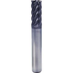 3/4″ × 3/4″ × 1″ × 3 1/2″ 6 Flute Square End Carbide End Mill-Plain Shank - Y-Coating - Exact Tooling