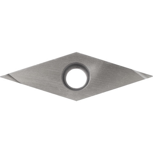 VBGT 2201 F KW10, 0.0012″ Corner Radius, 1/8″ Thick, 1/4″ Inscribed Circle, WC/Co, Diamond, Turning Indexable Insert - Exact Tooling