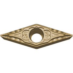 VBMT 333 VF CA530, 3/64″ Corner Radius, 3/16″ Thick, 3/8″ Inscribed Circle, TiCnulll2O3/TiN, Diamond, Turning Indexable Insert - Exact Tooling