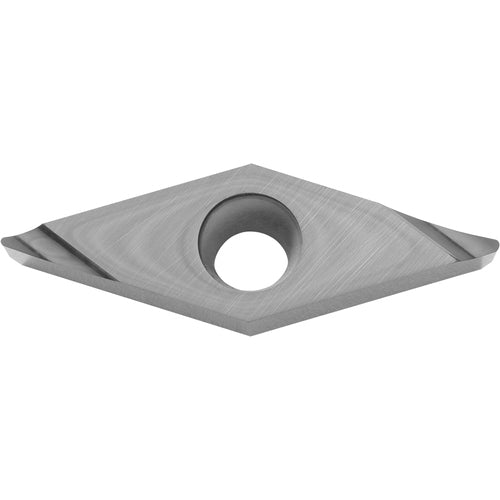VCGT 332 A3 KW10, 1/32″ Corner Radius, 3/16″ Thick, 3/8″ Inscribed Circle, WC/Co, Diamond, Turning Indexable Insert - Exact Tooling