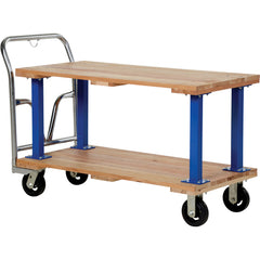 Double Deck Hardwood Platform Cart 24 × 48 - Exact Tooling
