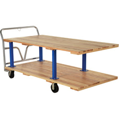 Double Deck Hardwood Platform Cart 36 × 72 - Exact Tooling
