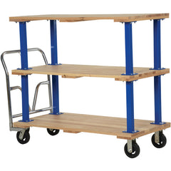 Triple Deck Hardwood Platform Cart 27 × 54 - Exact Tooling