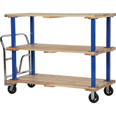 Triple Deck Hardwood Platform Cart 30 × 60 - Exact Tooling