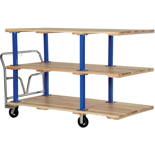 Triple Deck Hardwood Platform Cart 36 × 72 - Exact Tooling