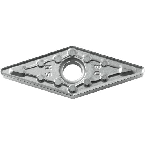 VNMG 332 MS SW05, 1/32″ Corner Radius, 3/16″ Thick, 3/8″ Inscribed Circle, WC/Co, Diamond, Turning Indexable Insert - Exact Tooling