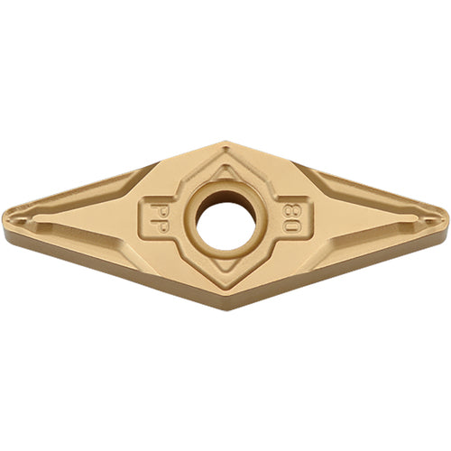 VNMG 331 PP PV720, 1/64″ Corner Radius, 3/16″ Thick, 3/8″ Inscribed Circle, TiCN (MEGACOAT NANO), Diamond, Turning Indexable Insert - Exact Tooling