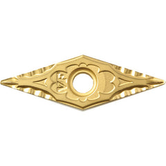 VNMG 331 VF CA5525, 1/64″ Corner Radius, 3/16″ Thick, 3/8″ Inscribed Circle, TiCnulll2O3/TiN, Diamond, Turning Indexable Insert - Exact Tooling