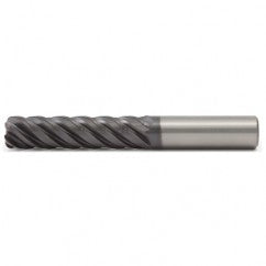 1/2x1/2x2x5 .015R 5FL Carbide End Mill-Round Shank-AlTiN - Exact Tooling