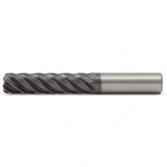 1/2x1/2x2x5 5FL Square Carbide End Mill-Round Shank-AlTiN - Exact Tooling
