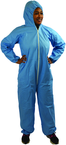 Flame Resistant Coverall w/ Zipper Front, Hood, Elastic Wrists & Ankles Large - Exact Tooling