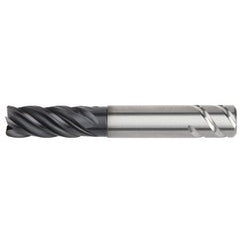 1/2x1/2x1-1/4x2-1/4x4 .015R 5FL Carbide End Mill-Round Shank-AlTiN - Exact Tooling