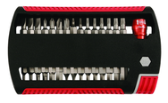 31 Piece - Slotted 5.5; 6.5; 8.0mm Phillips #0-3; Torx T6-T25; Hex Metric 2.0-6.0mm Hex Inch 5/64-1/4" - Magnetic 1/4" Bit Holder - Insert Bit Set in XSelector Storage Box - Exact Tooling