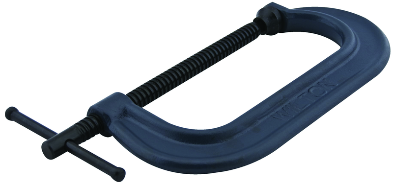 810, 800 Series C-Clamp, 1-1/2" - 10" Jaw Opening, 3-3/4" Throat Depth - Exact Tooling