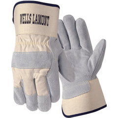 Size M Leather Palm Safety Cuff Glove Y3014M - Exact Tooling