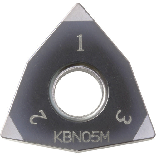 WNGA 431 ME KBN35M, 1/64″ Corner Radius, 3/16″ Thick, 1/2″ Inscribed Circle, MEGACOAT, Trigon, Turning Indexable Insert - Exact Tooling