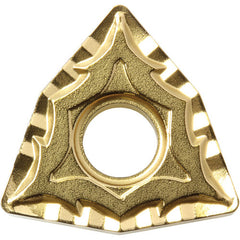 WNMG 432 CQ CA515, 1/32″ Corner Radius, 3/16″ Thick, 1/2″ Inscribed Circle, TiCnulll2O3/TiN, Trigon, Turning Indexable Insert - Exact Tooling