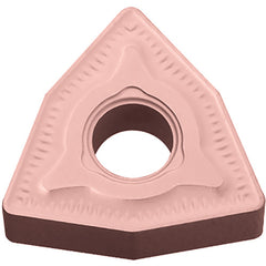 WNMG 432 GC CA320, 1/32″ Corner Radius, 3/16″ Thick, 1/2″ Inscribed Circle, TiCnulll2O3/Ti, Trigon, Turning Indexable Insert - Exact Tooling