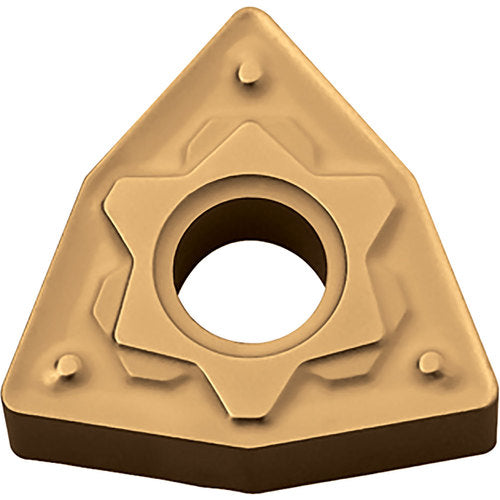 WNMG 432 HS CA5525, 1/32″ Corner Radius, 3/16″ Thick, 1/2″ Inscribed Circle, TiCnulll2O3/TiN, Trigon, Turning Indexable Insert - Exact Tooling