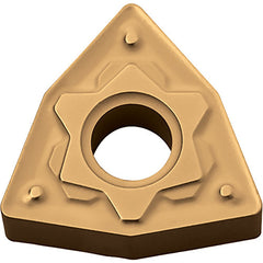 WNMG 432 HS CA5525, 1/32″ Corner Radius, 3/16″ Thick, 1/2″ Inscribed Circle, TiCnulll2O3/TiN, Trigon, Turning Indexable Insert - Exact Tooling