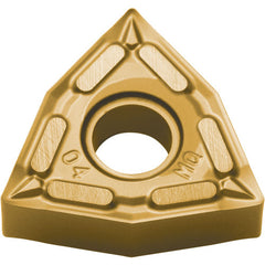 WNMG 432 MQ CA6525, 1/32″ Corner Radius, 3/16″ Thick, 1/2″ Inscribed Circle, TiCnulll2O3/TiN, Trigon, Turning Indexable Insert - Exact Tooling