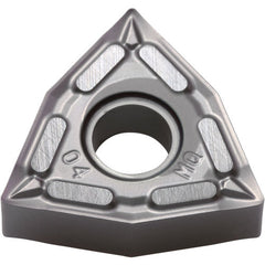 WNMG 431 MQ PR015S, 1/64″ Corner Radius, 3/16″ Thick, 1/2″ Inscribed Circle, MEGACOAT HARD, Trigon, Turning Indexable Insert - Exact Tooling