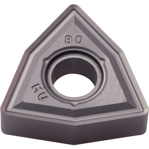 WNMG 431 MU PR1535, 1/64″ Corner Radius, 3/16″ Thick, 1/2″ Inscribed Circle, MEGACOAT NANO, Trigon, Turning Indexable Insert - Exact Tooling
