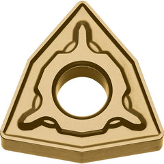 WNMG 432 PH CA525, 1/32″ Corner Radius, 3/16″ Thick, 1/2″ Inscribed Circle, TiCnulll2O3/TiN, Trigon, Turning Indexable Insert - Exact Tooling