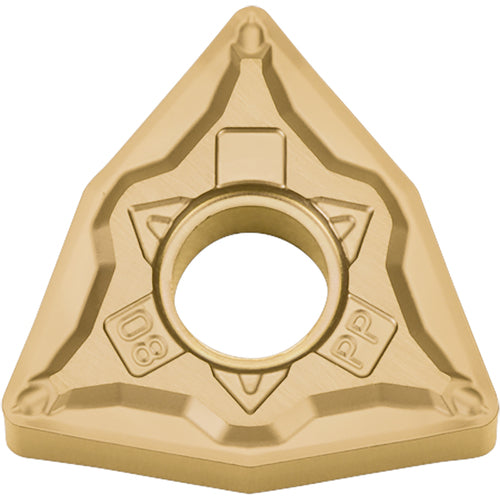 WNMG 4305 PP PV710, 0.0079″ Corner Radius, 3/16″ Thick, 1/2″ Inscribed Circle, TiCN (MEGACOAT NANO), Trigon, Turning Indexable Insert - Exact Tooling
