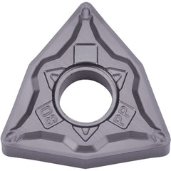 WNMG 432 PP PV7025, 1/32″ Corner Radius, 3/16″ Thick, 1/2″ Inscribed Circle, TiCN (MEGACOAT), Trigon, Turning Indexable Insert - Exact Tooling