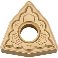 WNMG 431 PQ CA525, 1/64″ Corner Radius, 3/16″ Thick, 1/2″ Inscribed Circle, TiCnulll2O3/TiN, Trigon, Turning Indexable Insert - Exact Tooling