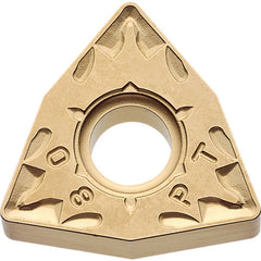 WNMG 433 PT CA5505, 3/64″ Corner Radius, 3/16″ Thick, 1/2″ Inscribed Circle, TiCnulll2O3/TiN, Trigon, Turning Indexable Insert - Exact Tooling