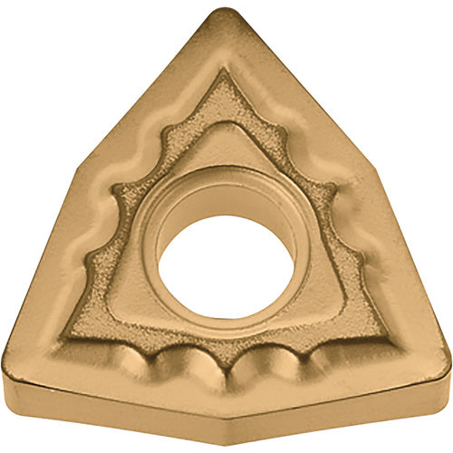 WNMG 432 TK CA6525, 1/32″ Corner Radius, 3/16″ Thick, 1/2″ Inscribed Circle, TiCnulll2O3/TiN, Trigon, Turning Indexable Insert - Exact Tooling