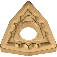 WNMG 432 TK CA6525, 1/32″ Corner Radius, 3/16″ Thick, 1/2″ Inscribed Circle, TiCnulll2O3/TiN, Trigon, Turning Indexable Insert - Exact Tooling