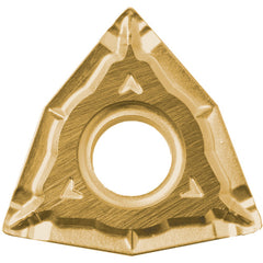 WNMG 433 WQ CA5525, 3/64″ Corner Radius, 3/16″ Thick, 1/2″ Inscribed Circle, TiCnulll2O3/TiN, Trigon, Turning Indexable Insert - Exact Tooling